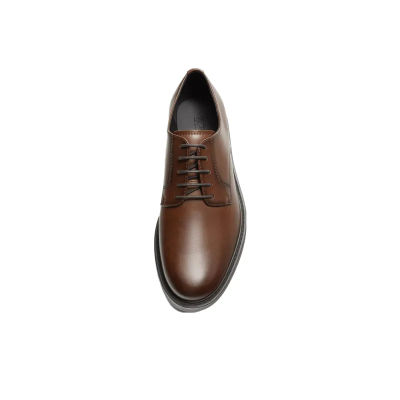 ZARA Dress Shoes Men Low-Top Brown-2
