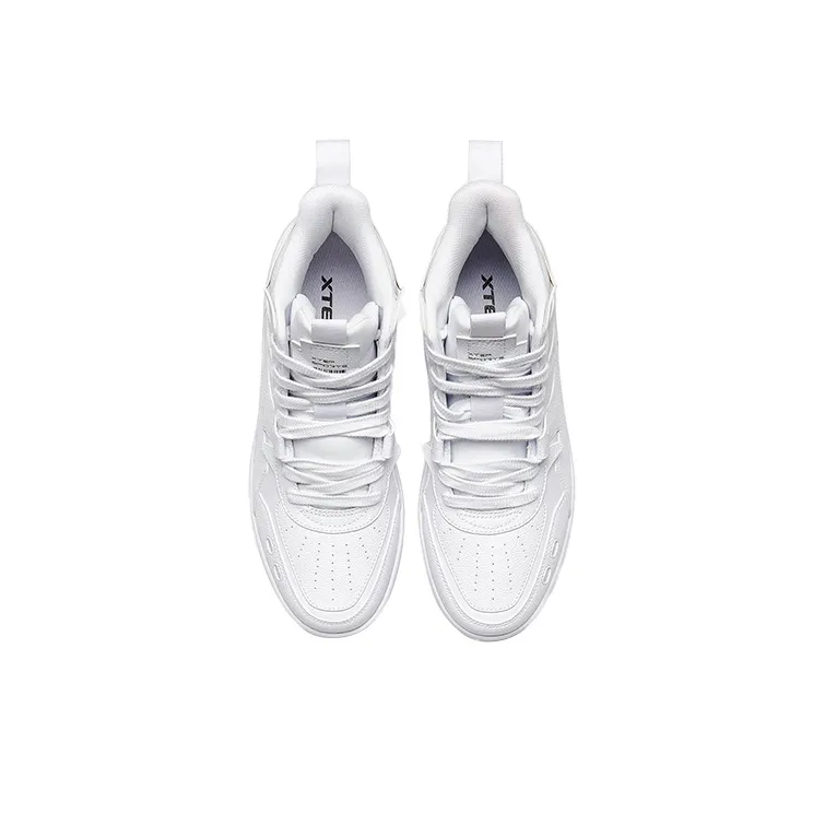 XTEP Reverse Warfare 2.0 Abrasion Resistant Breathable High Top Skateboard Shoes Men's White-2