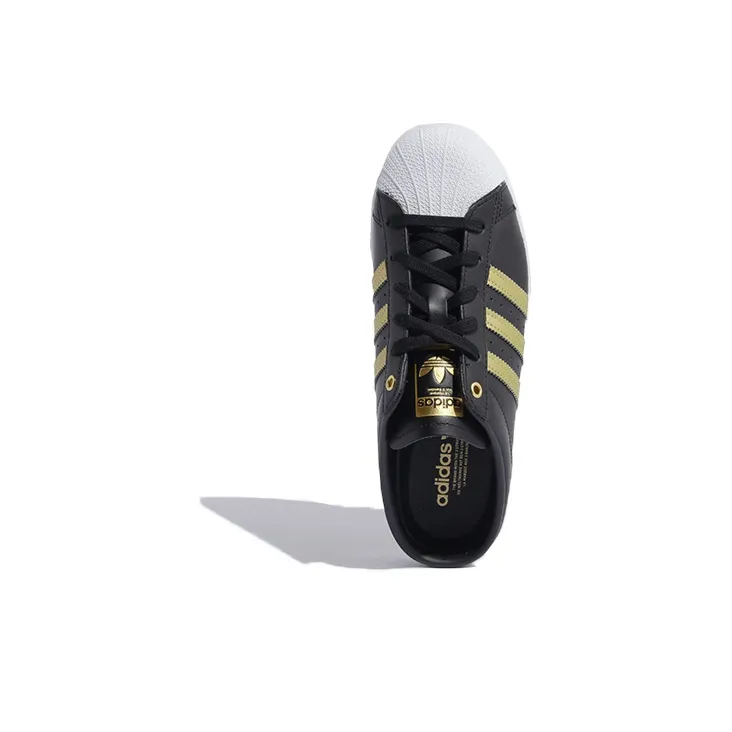Adidas Women's Superstar Mule 'Black Gold Metallic' Women's-4