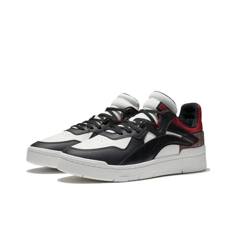 LiNing Wave Superwave Lo Slip Resistant, Abrasion Resistant, Lightweight Low Top Skateboard Shoes Men's Black White Red-2
