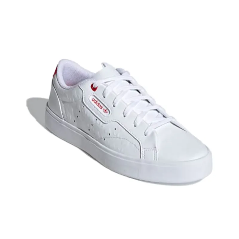 Adidas Women's Sleek 'Heart Embossed White Scarlet' Women's-2