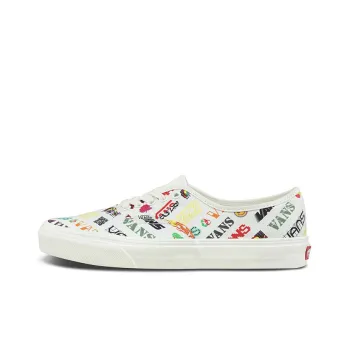 Vans Authentic Breathable Lightweight Low Top Casual Skate Shoes Unisex White Multi Color