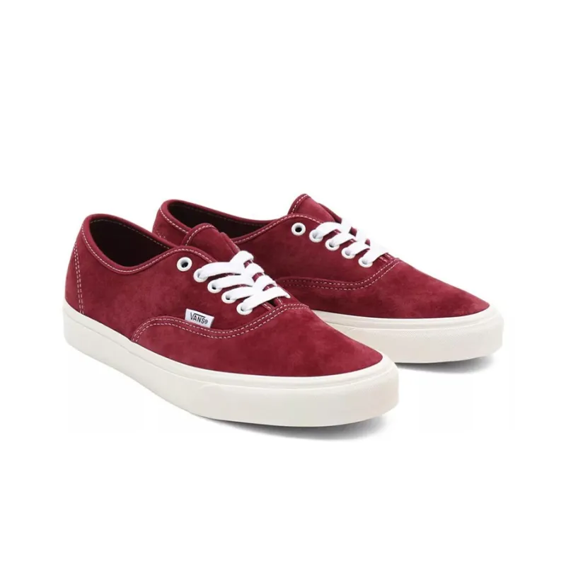 Vans Authentic Wear Resistant Non Slip Minimalistic Casual Skate Shoes Deep Red-2