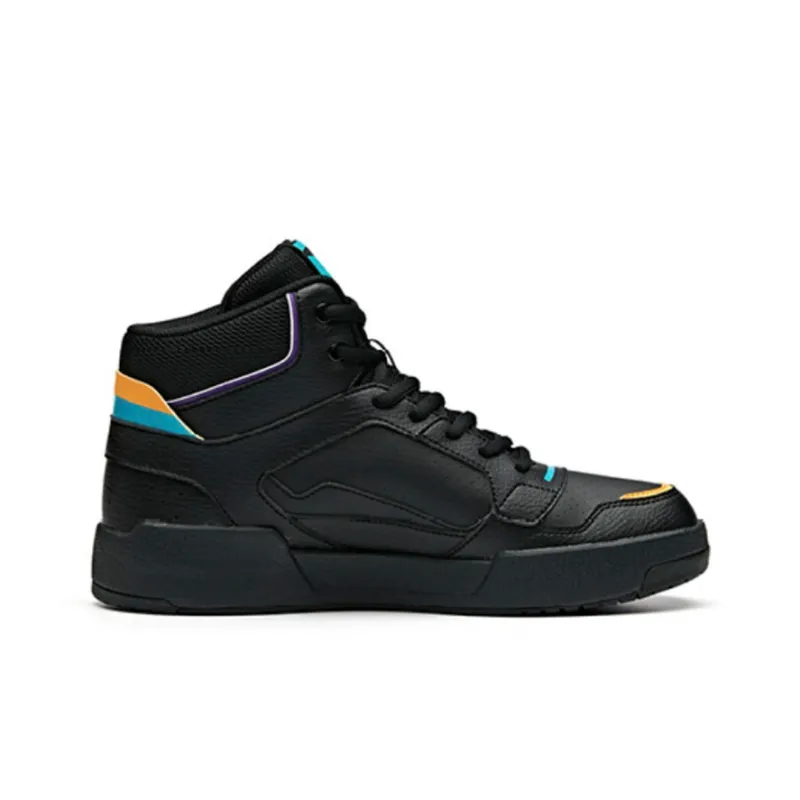 Anta High-Top Skateboard Shoes Men's Black Orange-1