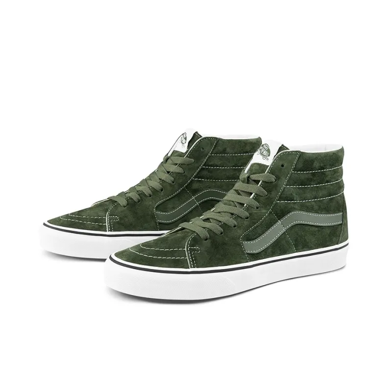 Vans SK8 Hi Pig Suede‑Olive-1