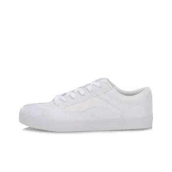 LiNing Wave Wear resistant And Lightweight Low Top Skateboard Shoes Men's White
