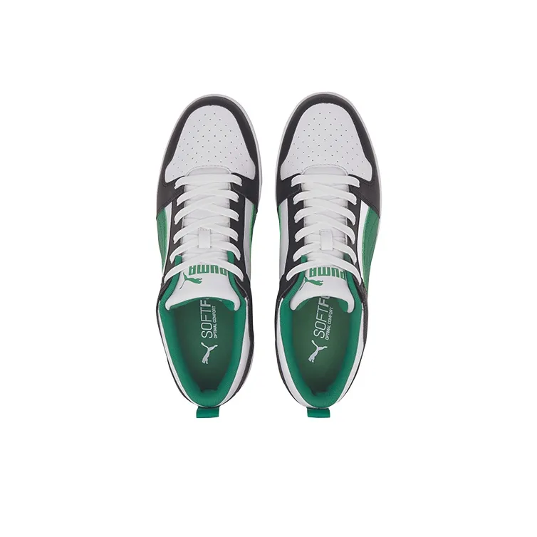 PUMA Rebound Layup Lo SL Low-Top Skateboard Shoes Men's Black Gray Green-3