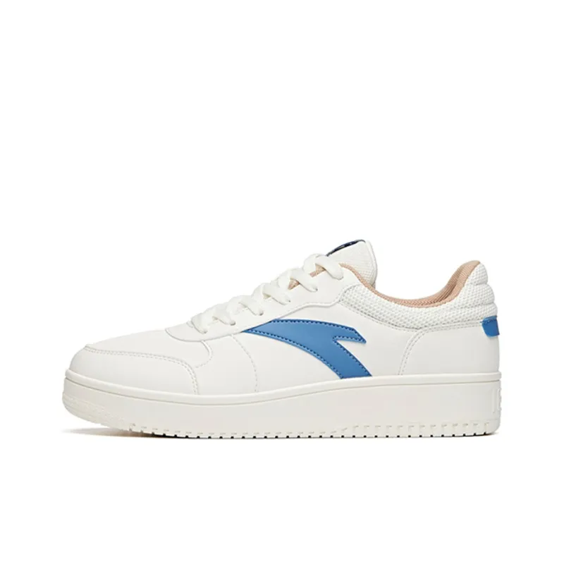 Anta Slip Resistant Cushioning Wear Resistant Lightweight Low Top Skateboard Shoes Men's White Blue-0