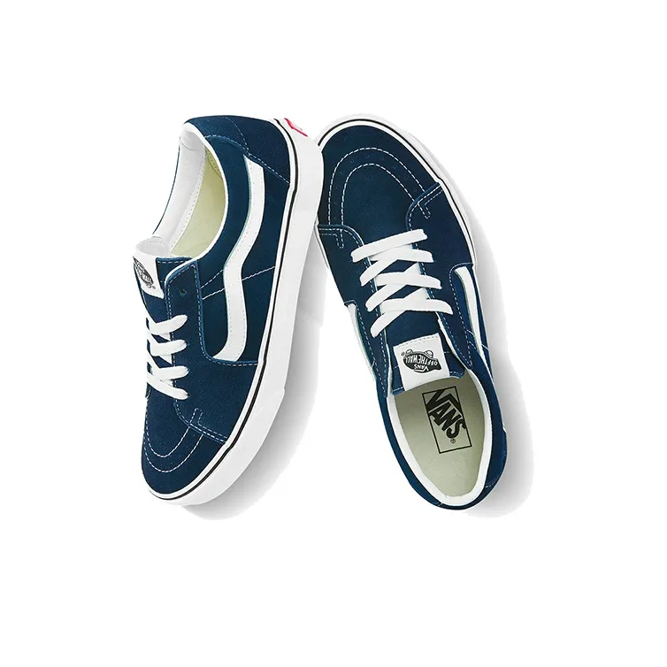Vans SK8 Low Breathable Lightweight Wear resistant Low Tops Casual Skateboarding Shoes Unisex Blue-3