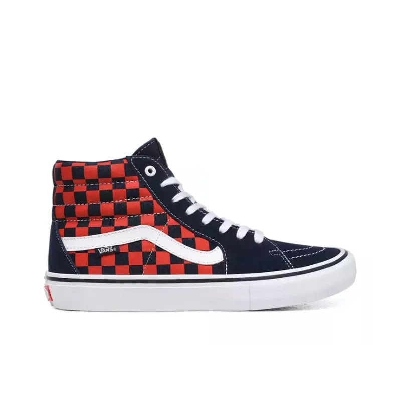 Vans SK8 Hi Pro Checkerboard - Navy Orange-1