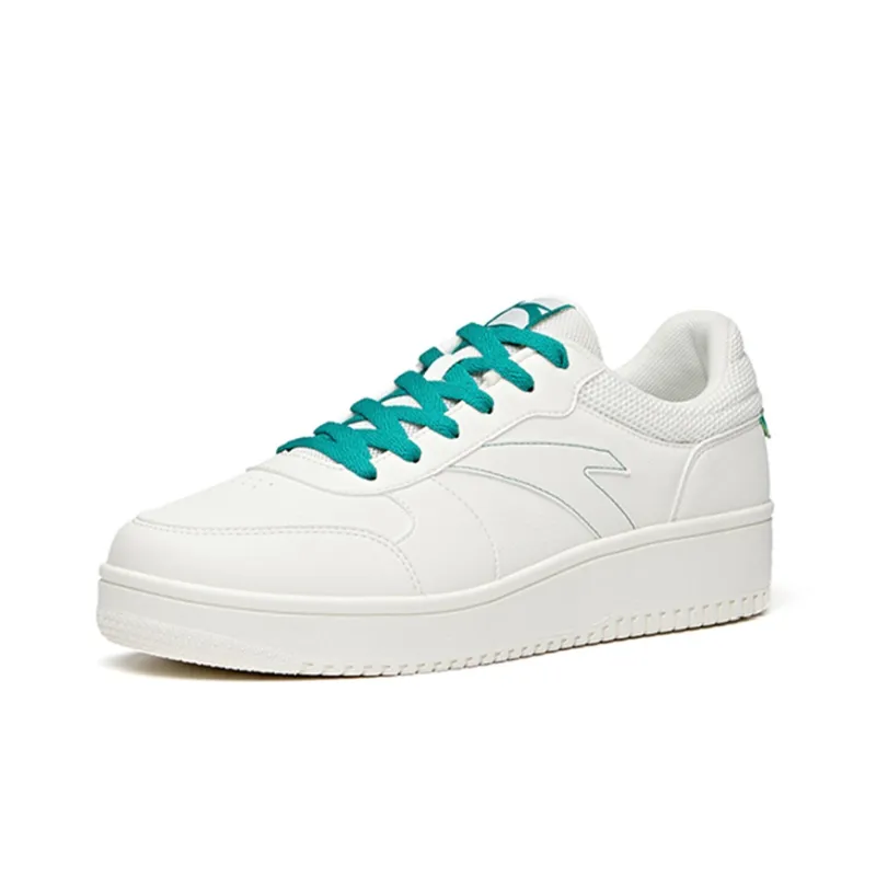 Anta Breathable Low Top Skateboard Shoes Men's White Green-2