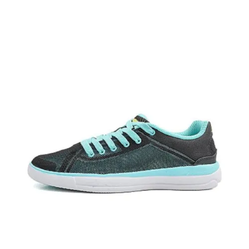 LINING Skateboard Shoes Women's Low-Top Black/Light Blue/Neon Green