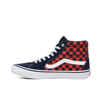 Vans SK8 Hi Pro Checkerboard   Navy Orange