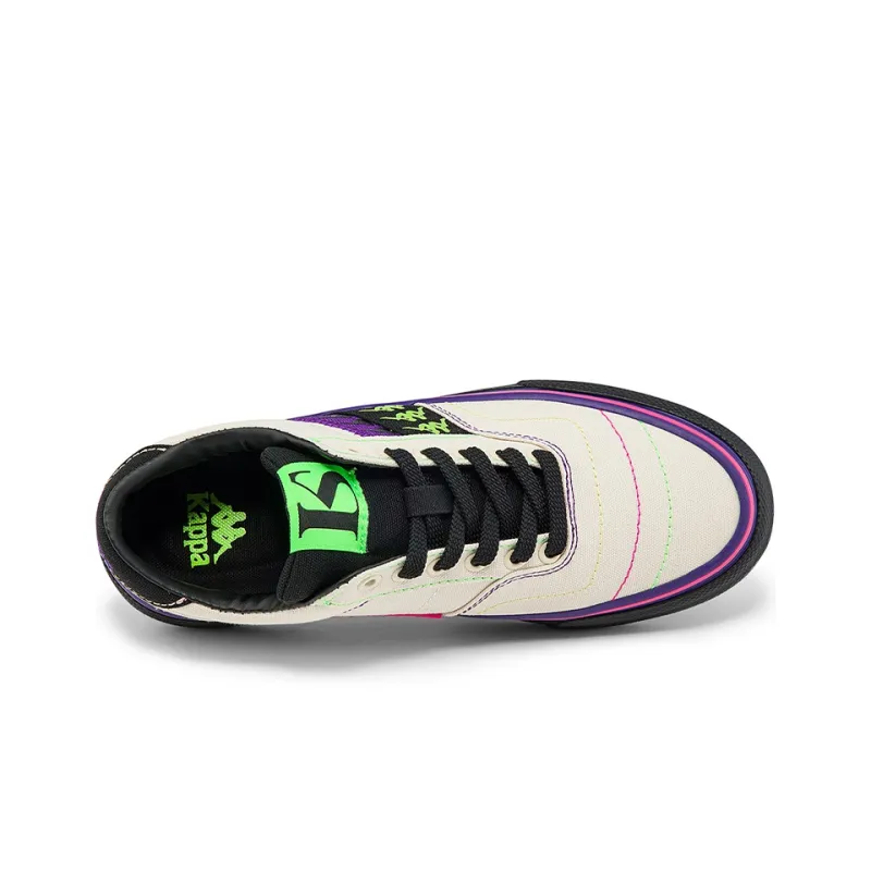 Kappa Wear Resistant Slip Resistant Low Top Skateboard Shoes Women's White Purple-3