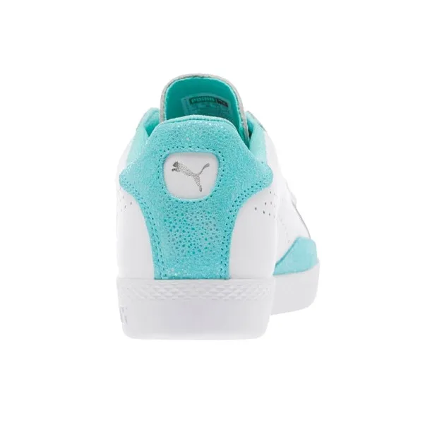 PUMA MATCH Lo Reset Slip-Resistant Cushioning Coverage Low-Top Skateboard Shoes Women's White Blue-4