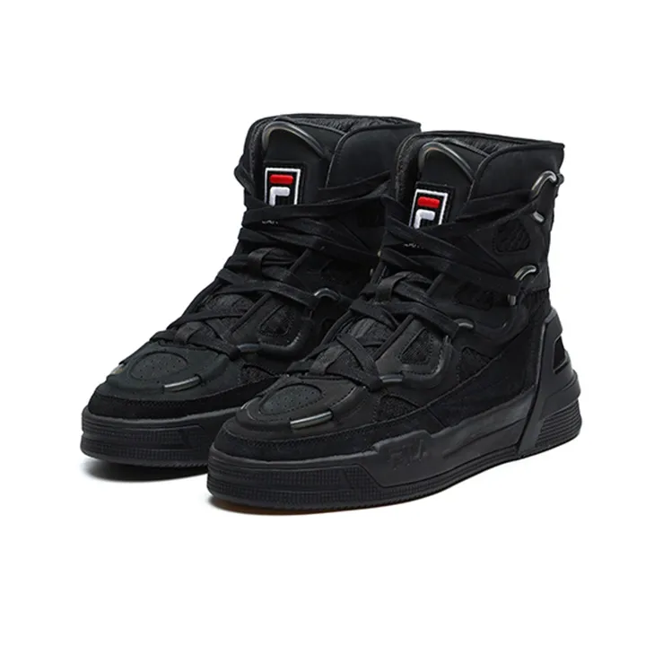 Lanvin x FILA Salto Warm Anti-Slip And Wear-Resistant High-Top Skateboard Shoes Men's Black-2
