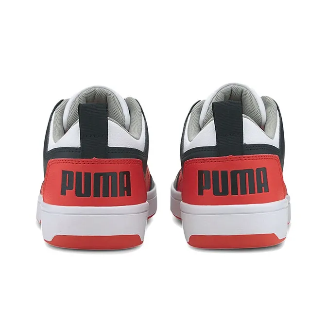 PUMA Rebound Lay Up Lo Sl Black/White/Red Low Board Shoes-4