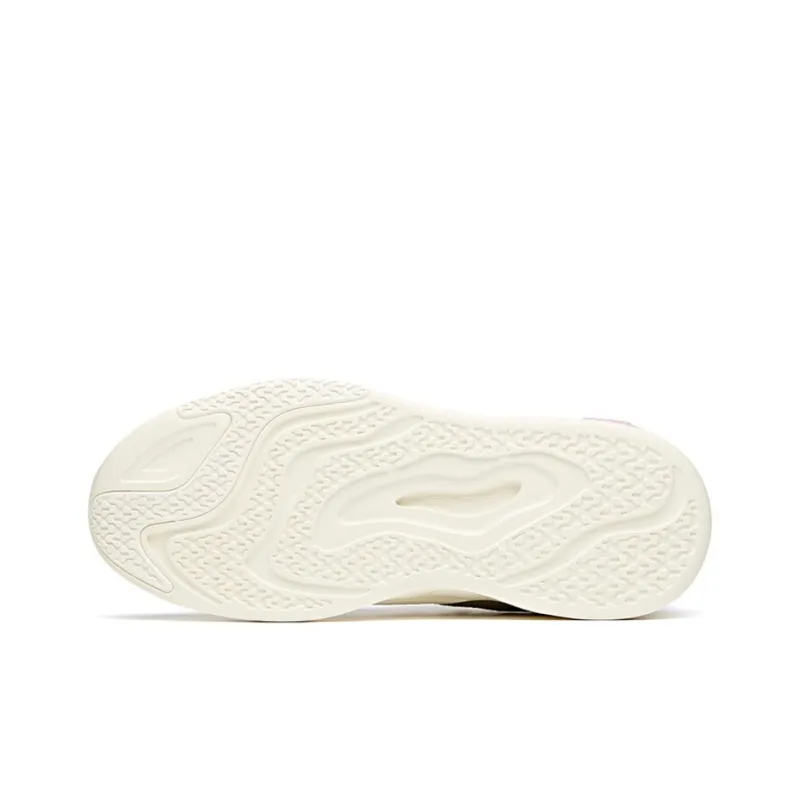 ANTA Life Collection Skateboard Shoes Women's Low Top Ivory White/Shade 1 Gray/Light Lilac-5