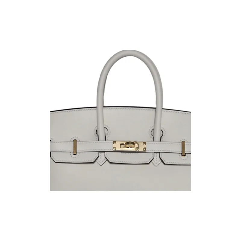 HERMES Birkin Swift Leather Handbag Birkin Bag Women's NATA Cream White-2