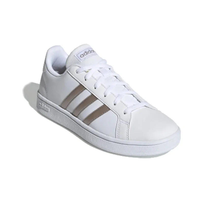 Adidas Grand Court Base Cloud White Platinum Metallic Women's-2