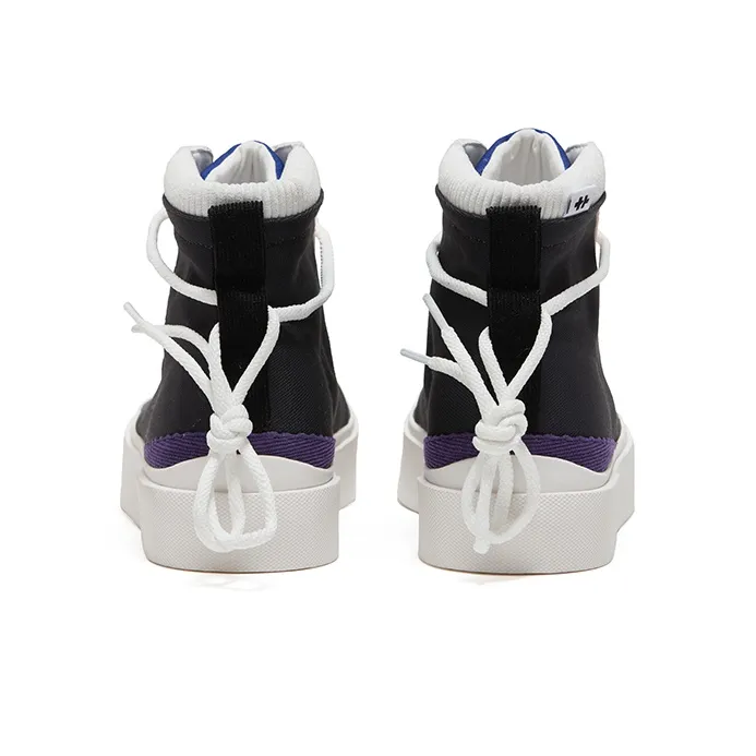 EQLZ EQUALIZER Fault Slip Resistant High Top Skateboard Shoes Unisex Black Misprint-5