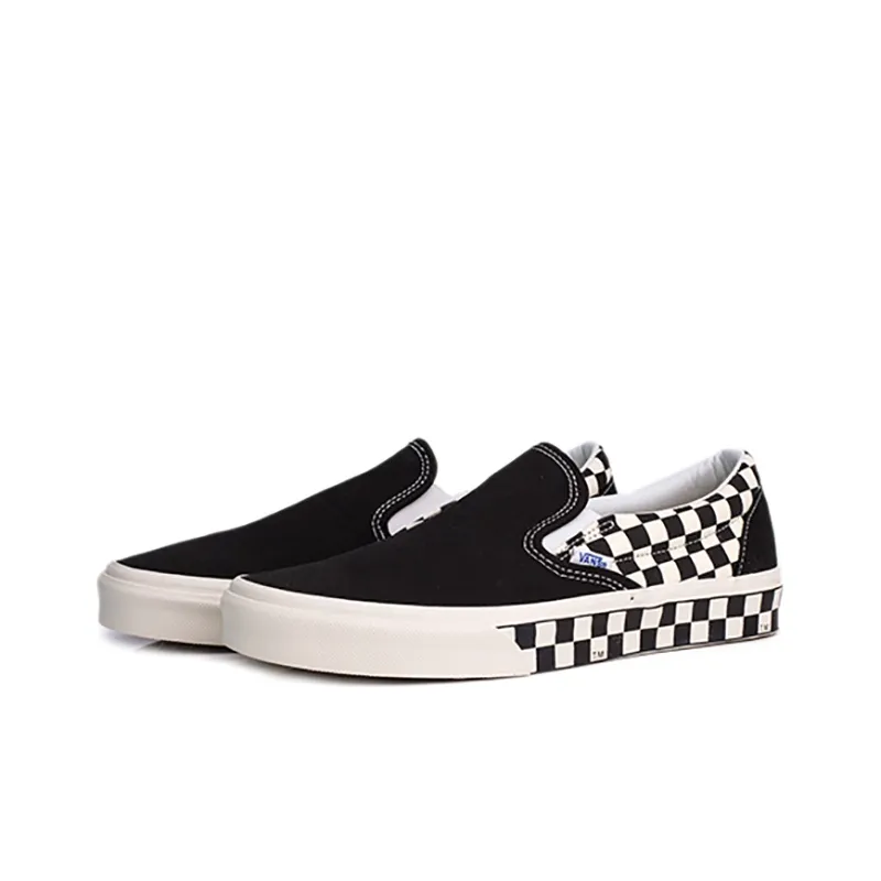 Vans Classic Slip On 'Sidewall Check Black'-2