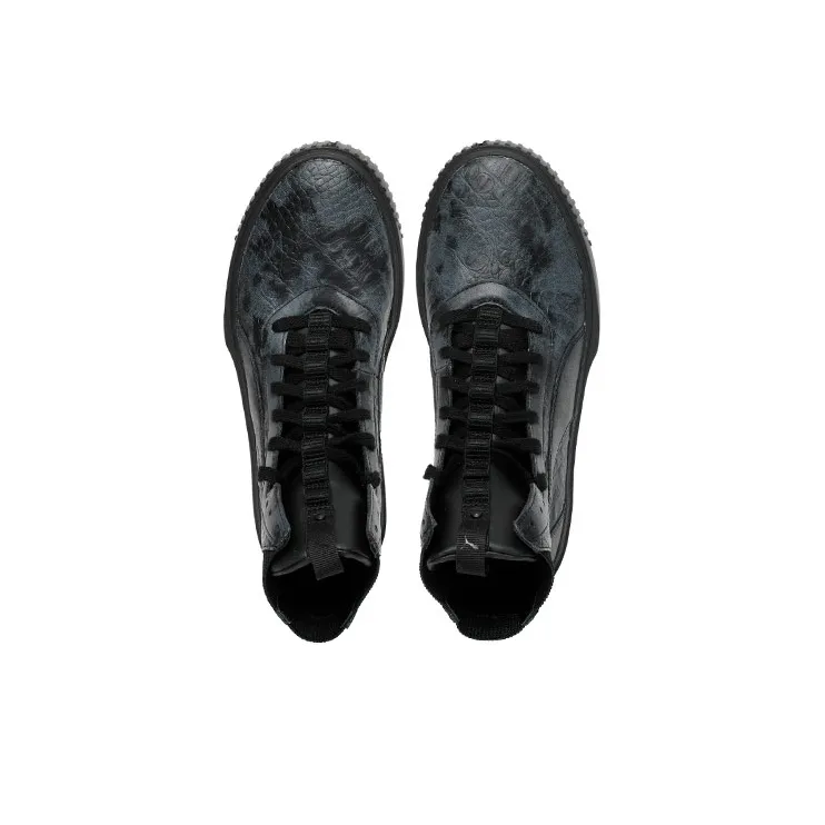 PUMA Breaker Mid Coverage Wear-Resistant High-Top Skateboard Shoes Women's Black-2