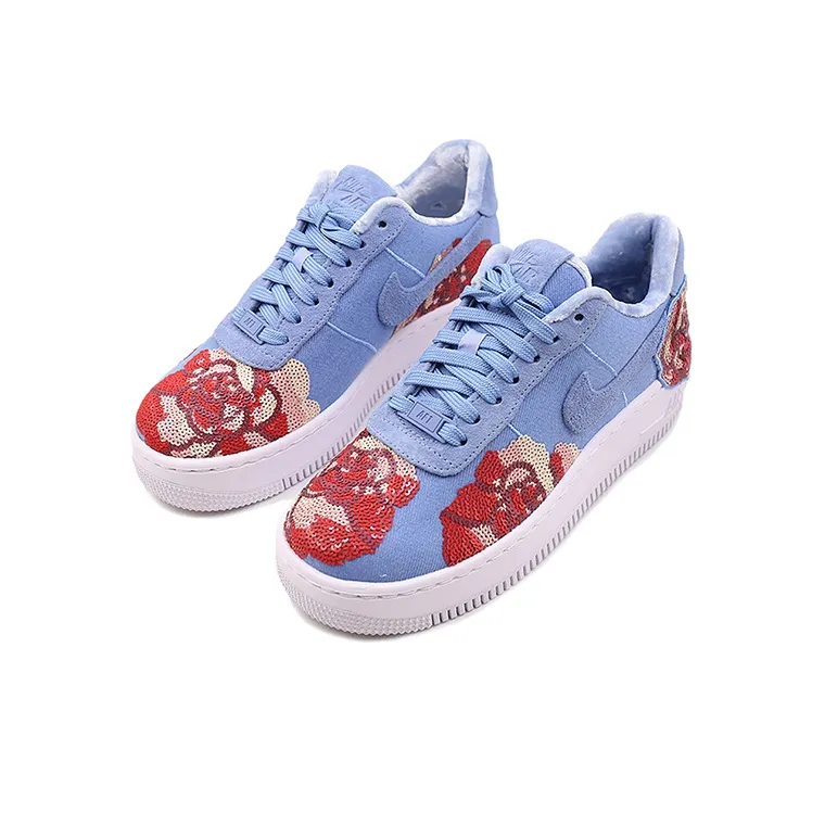 Nike Air Force 1 Upstep Low Denim Rose Sky Women's-2