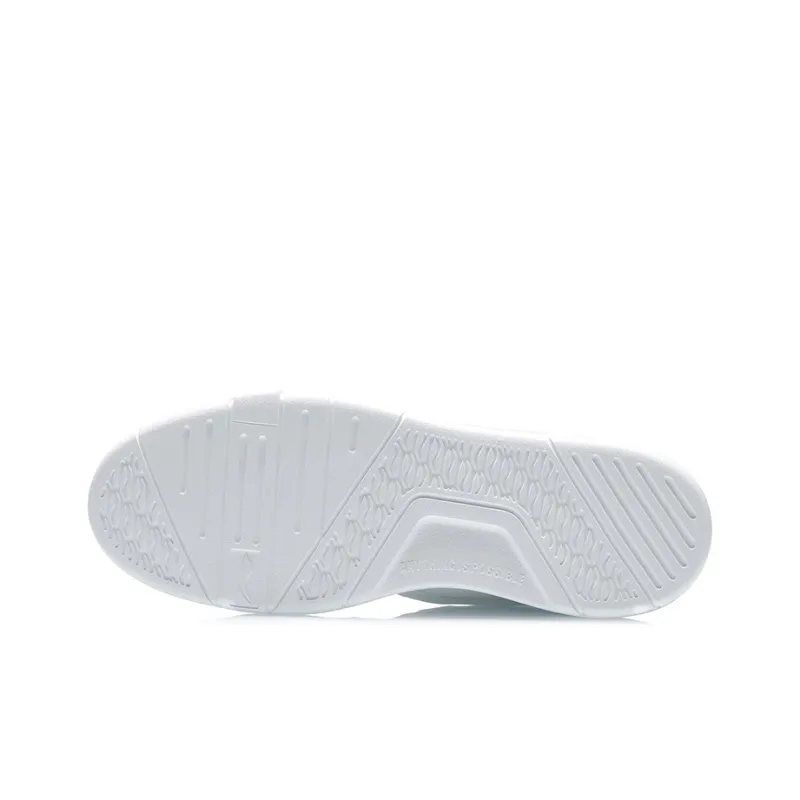 LiNing Wave Slip Resistant Breathable Lightweight Balance Wear Resistant Low Top Skateboard Shoes Men's White Black-4
