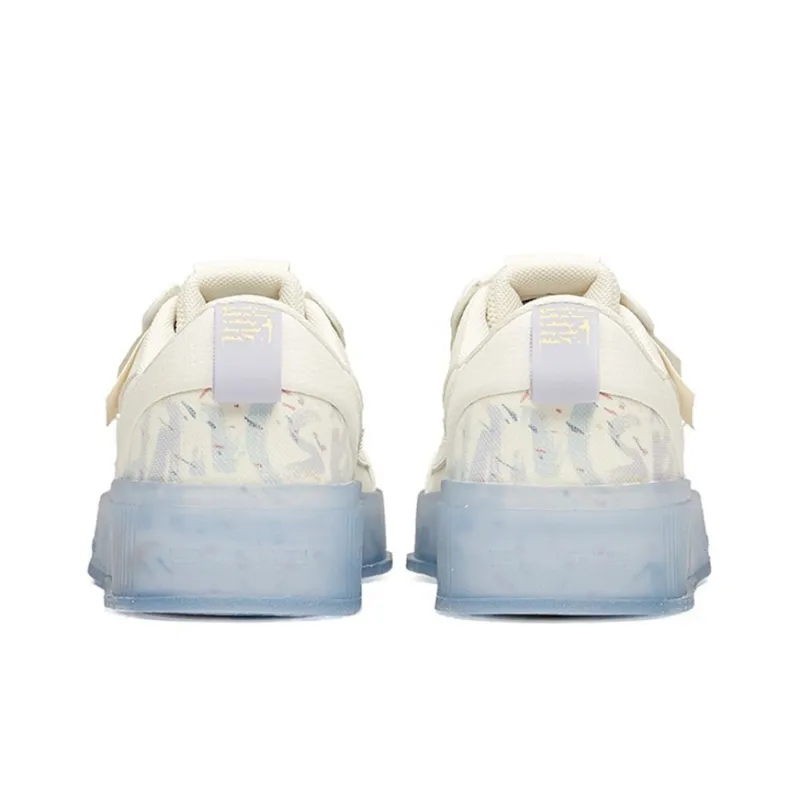 Anta Life Collection Jelly Shoe 'Stash' Anti Slip Wear Resistant Low Top Skateboard Shoes Women's White Purple-4