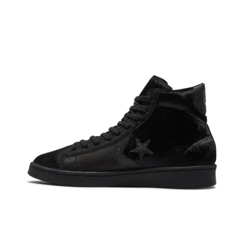 Converse Pro Leather High Black Pony Hair