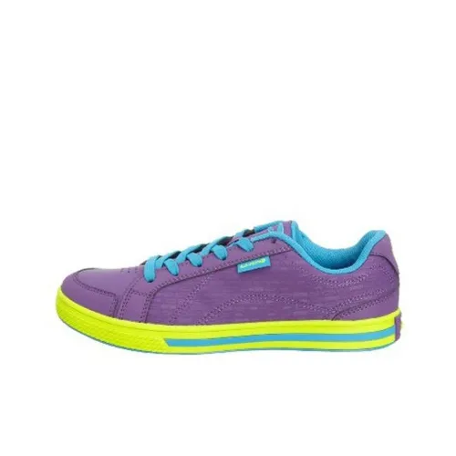 LINING Skateboard Shoes Women's Low-Top Non-Fading Purple/Fluorescent Blue