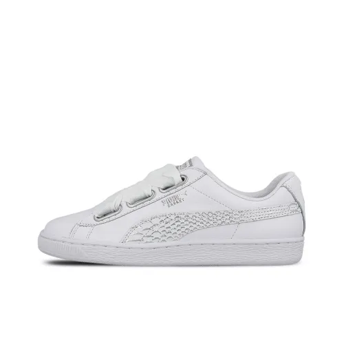 PUMA Basket Heart Oceanaire Leisure Board Shoes White Women's