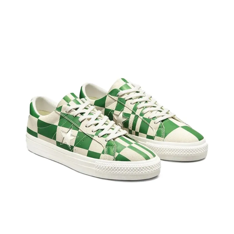 Converse One Star Ox Blocked Warped Board Green-2
