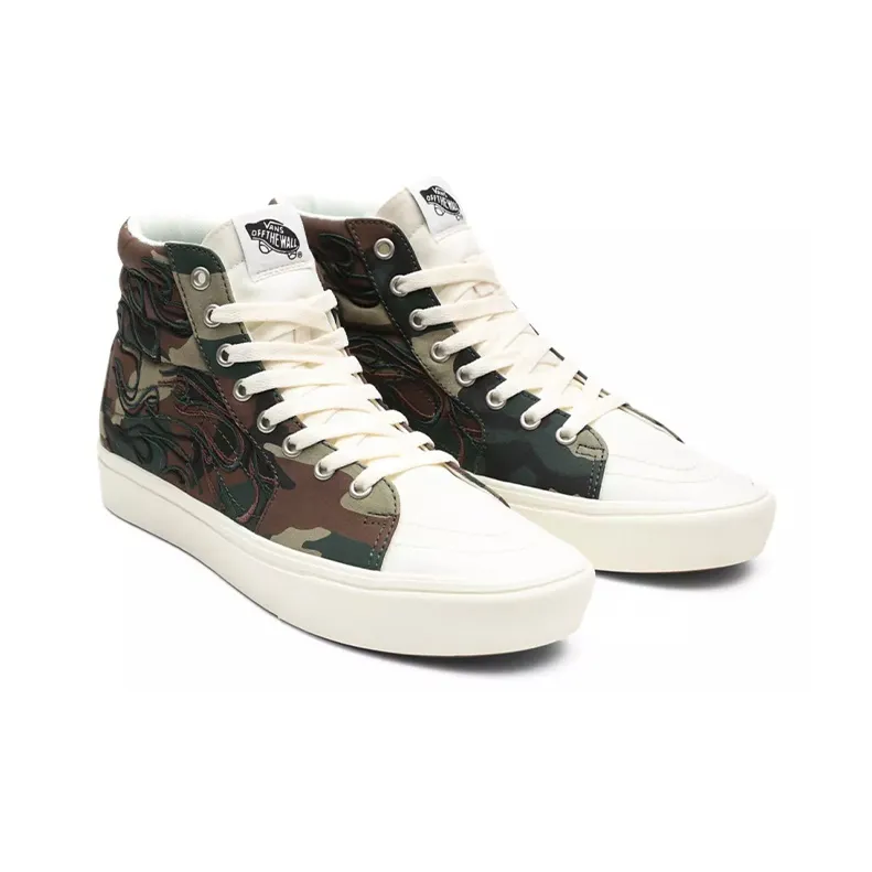 Sk8 ComfyCush Vans Hi 'Flame Embroidery Camo'-2