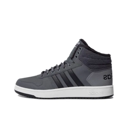 Adidas Neo Hoops 2.0 Skateboard Shoes Men Mid-Top Gray