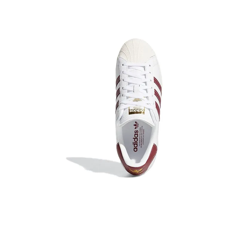 Adidas Originals Superstar Footwear White College Burgundy-4