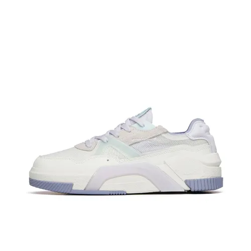 Anta Life Collection PRO Non-slip Lightweight Low-Top Skateboard Shoes Women's White Purple