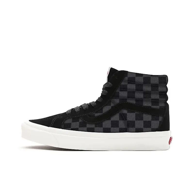 Vans Customs Checkerboard Sk8 hi Black/Gray-0