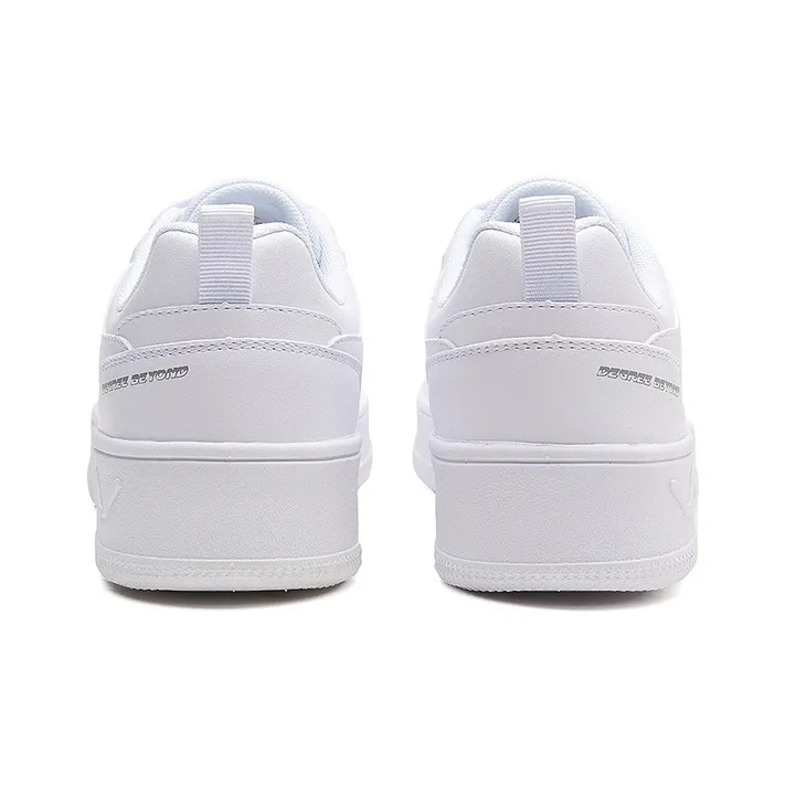 361° Air Force One Anti Slip Wear Resistant Low Top Skateboard Shoes White Gray-3