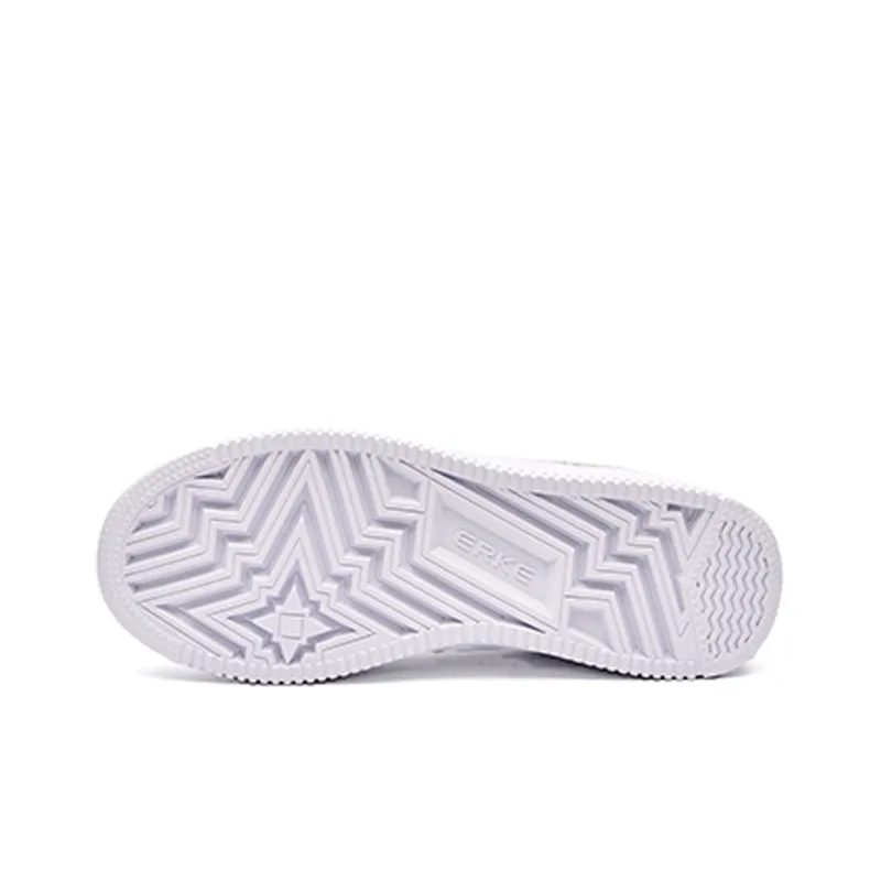 Erke Skateboard Shoes Men Low Top White/Black-4