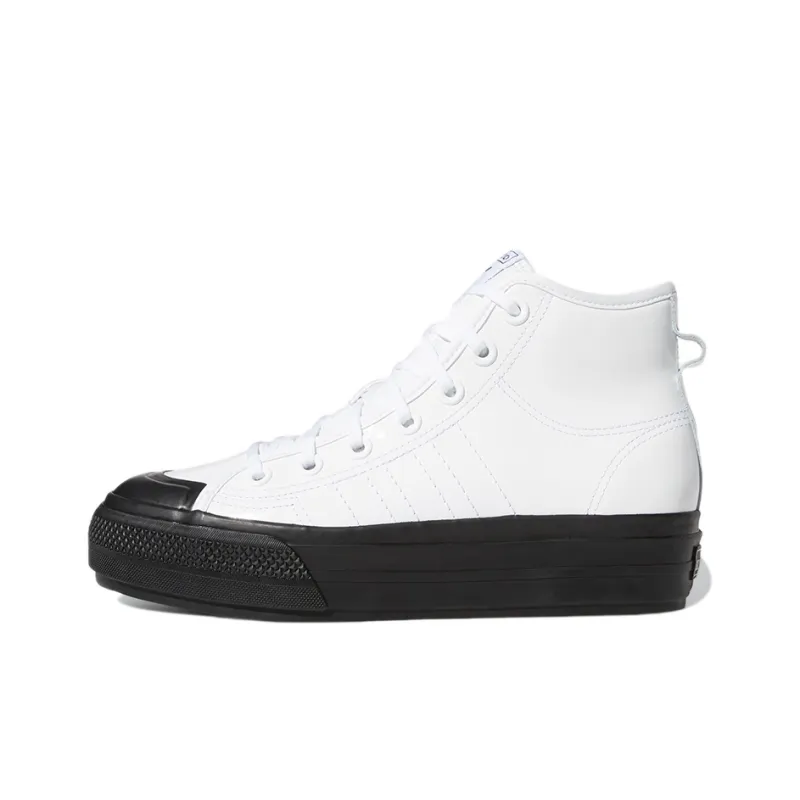 Adidas Nizza Rf Platform Mid White Black Women's-0