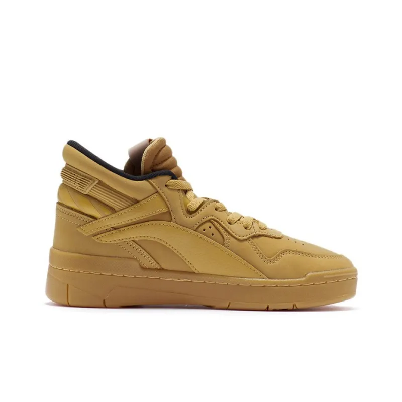 LiNing Wave Non slip Lightweight Mid Top Skateboard Shoes Women's Mineral Yellow-1