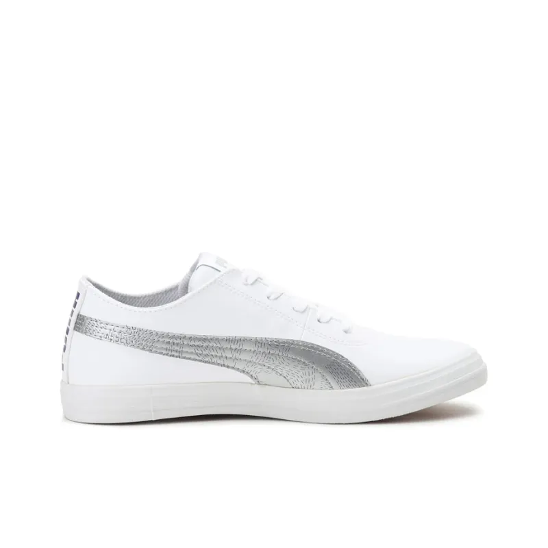 PUMA Cayden Move IDP Slip-Resistant Cushioning Wear-Resistant Low-Top Skateboard Shoes Women's White Silver-1