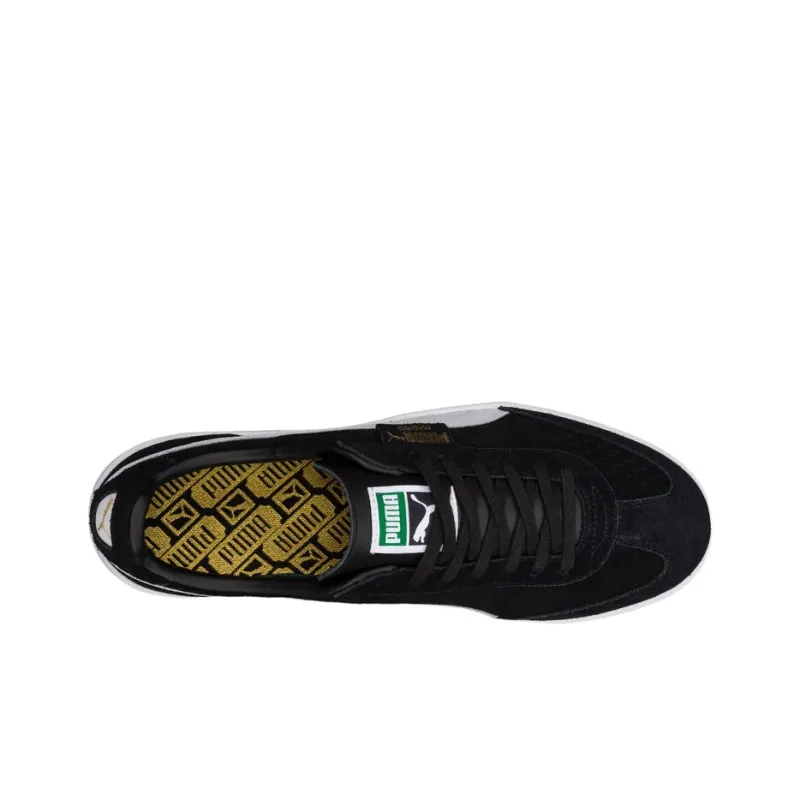 PUMA Suede Madrid Perforated Lightweight And Breathable Low-Top Skateboard Shoes Men's Black-2