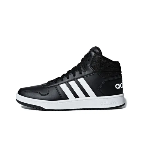 Adidas Neo Hoops 2.0 Skateboard Shoes Men Mid-Top Black/White