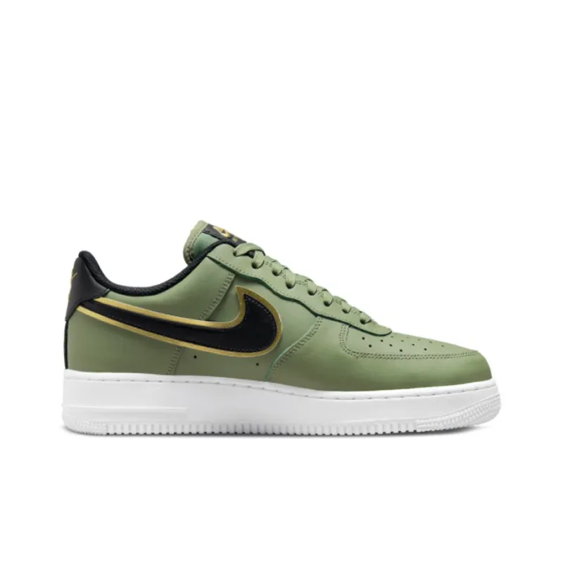 Nike Air Force 1 Low '07 LV8 Double Swoosh Olive Gold Black-1
