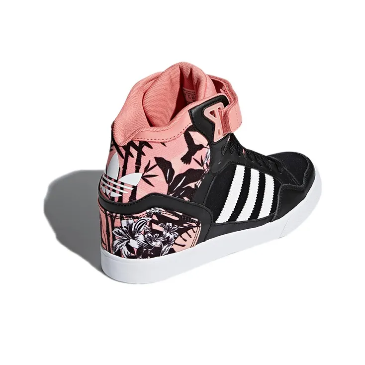 Adidas Originals Extaball Up Skateboard Shoes Women's Mid Top Black/Pink-3
