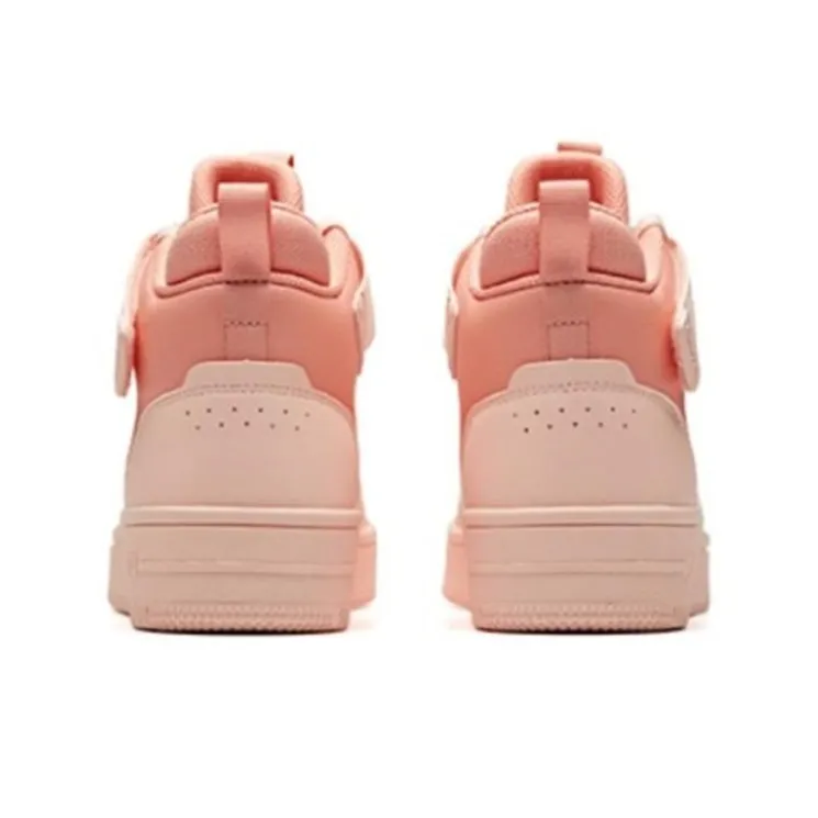 Anta Anti Slip Wear Resistant High Top Skateboard Shoes Women's Baby Pink-2