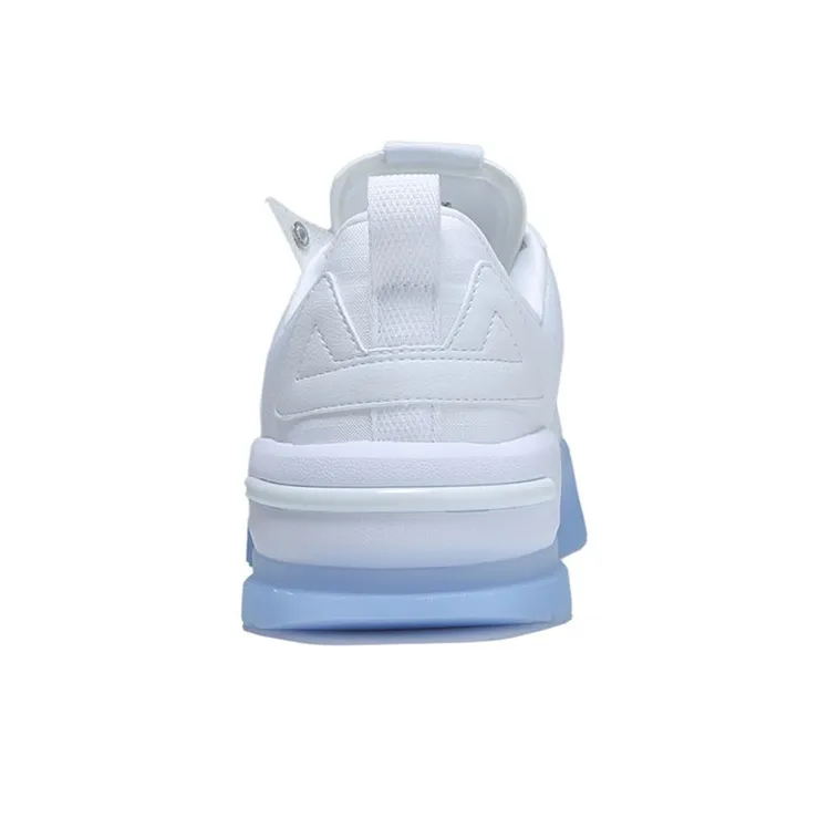 PEAK Taichi Player Wear Resistant Slip Resistant Lightweight Support Low Top Skateboard Shoes White Blue-4